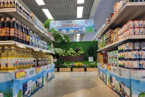 Chương trình Đồng hành cùng OCOP-Tôn vinh nông sản Việt được triển khai tại Siêu thị Co.op Mart Bến Tre